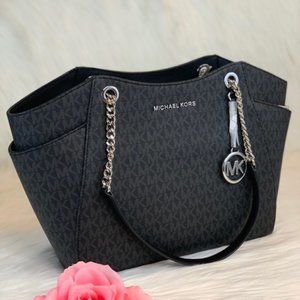 🌸 Michael Kors LG Chain Should Bag MK Black